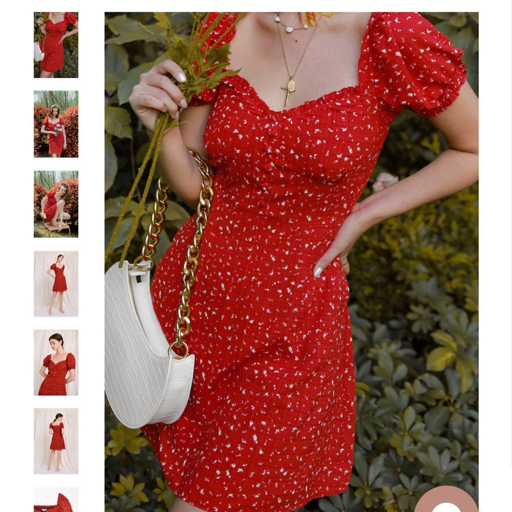 Petite Studio Maisy Red Print Dress